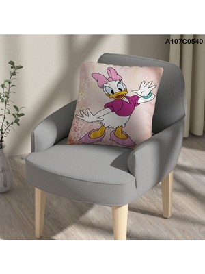 A2ZTR Kırlent Kılıf Çift Tarafı Baskılı Süet Kumaş