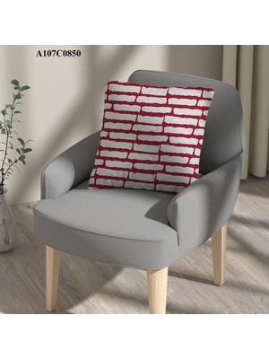 A2ZTR Kırlent Kılıf Çift Tarafı Baskılı Süet Kumaş