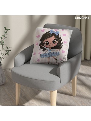 A2ZTR Kırlent Kılıf Çift Tarafı Baskılı Süet Kumaş