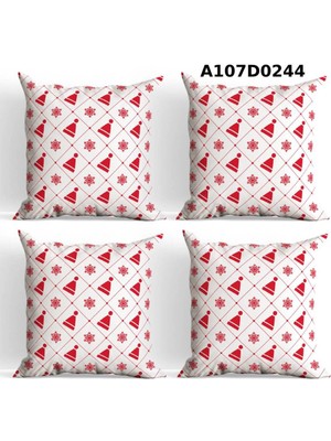 A2ZTR Temalı 4'lı Kırlent Kılıf Seti Çift Tarafı Baskılı