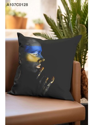 A2ZTR Kırlent Kılıf Çift Tarafı Baskılı Süet Kumaş