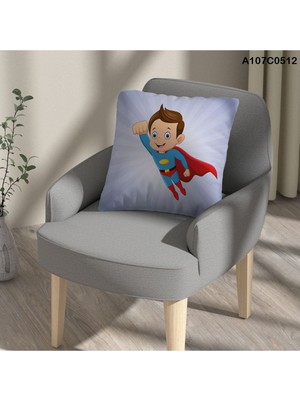 A2ZTR Kırlent Kılıf Çift Tarafı Baskılı Süet Kumaş