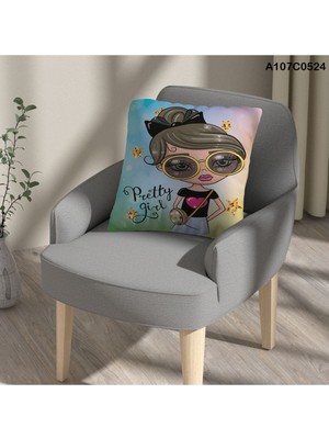 A2ZTR Kırlent Kılıf Çift Tarafı Baskılı Süet Kumaş