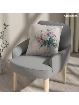 A2ZTR Kırlent Kılıf Çift Tarafı Baskılı Süet Kumaş