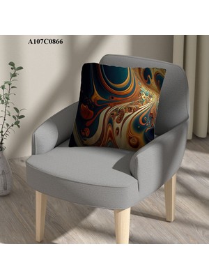 A2ZTR Kırlent Kılıf Çift Tarafı Baskılı Süet Kumaş