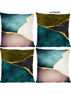 A2ZTR Temalı 4'lı Kırlent Kılıf Seti Çift Tarafı Baskılı