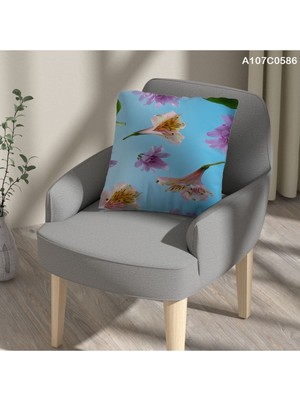 A2ZTR Kırlent Kılıf Çift Tarafı Baskılı Süet Kumaş