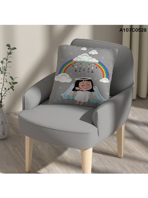 A2ZTR Kırlent Kılıf Çift Tarafı Baskılı Süet Kumaş