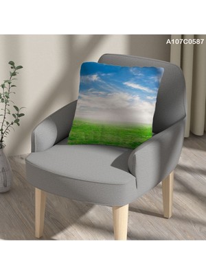 A2ZTR Kırlent Kılıf Çift Tarafı Baskılı Süet Kumaş