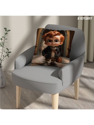 A2ZTR Kırlent Kılıf Çift Tarafı Baskılı Süet Kumaş