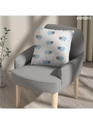 A2ZTR Kırlent Kılıf Çift Tarafı Baskılı Süet Kumaş