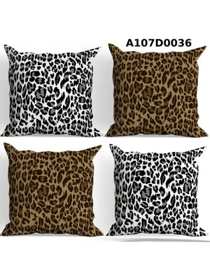 Temalı 4'lı Kırlent Kılıf Seti Çift Tarafı Baskılıdır