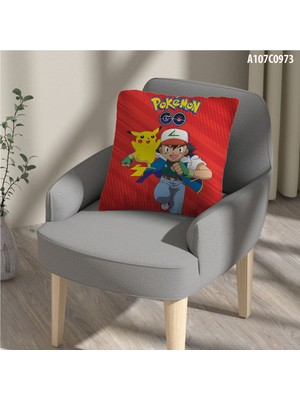 A2ZTR Kırlent Kılıf Çift Tarafı Baskılı Süet Kumaş