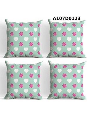 A2ZTR Temalı 4'lı Kırlent Kılıf Seti Çift Tarafı Baskılı