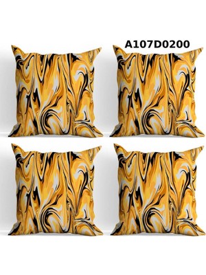 A2ZTR Temalı 4'lı Kırlent Kılıf Seti Çift Tarafı Baskılı