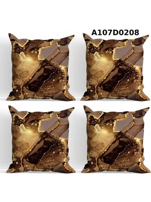 A2ZTR Temalı 4'lı Kırlent Kılıf Seti Çift Tarafı Baskılı