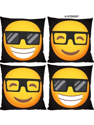 A2ZTR Temalı 4'lı Kırlent Kılıf Seti Çift Tarafı Baskılı