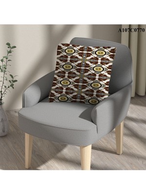 A2ZTR Kırlent Kılıf Çift Tarafı Baskılı Süet Kumaş