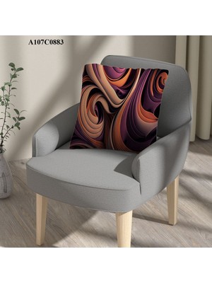 A2ZTR Kırlent Kılıf Çift Tarafı Baskılı Süet Kumaş