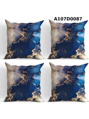 A2ZTR Temalı 4'lı Kırlent Kılıf Seti Çift Tarafı Baskılı