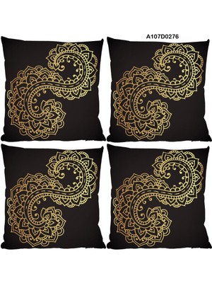 A2ZTR Temalı 4'lı Kırlent Kılıf Seti Çift Tarafı Baskılı