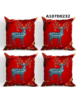 A2ZTR Temalı 4'lı Kırlent Kılıf Seti Çift Tarafı Baskılı