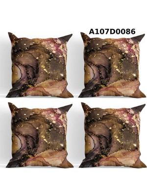 A2ZTR Temalı 4'lı Kırlent Kılıf Seti Çift Tarafı Baskılı