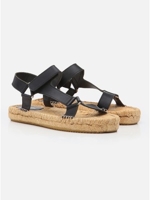 Su Espadril Yuti Siyah Kadın Espadril Sandalet