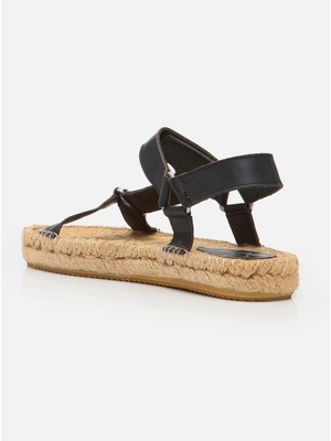 Su Espadril Yuti Siyah Kadın Espadril Sandalet