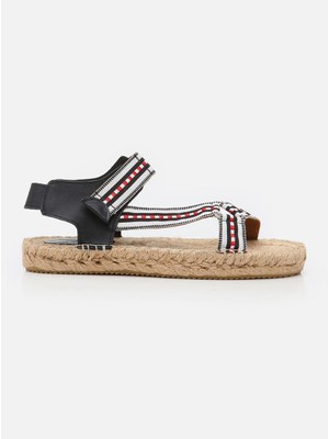 Su Espadril Yoan Siyah Kadın Espadril Sandalet