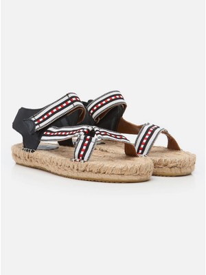 Su Espadril Yoan Siyah Kadın Espadril Sandalet