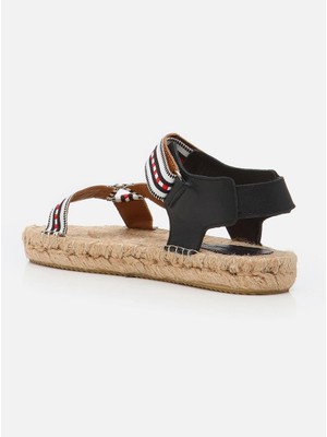 Su Espadril Yoan Siyah Kadın Espadril Sandalet