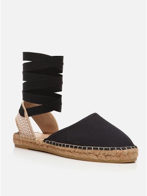 Su Espadril Floran Siyah Kadın Espadril Sandalet