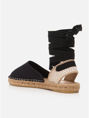 Su Espadril Floran Siyah Kadın Espadril Sandalet