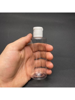 JUNİBELİW 8 Adet Plastik Boş Şişe Çok Amaçlı Şişe Kolonya Dezenfektan Krem Şampuan Şişesi Kapaklı 8X100ML