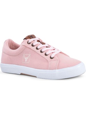 Buckhead 4213 Mayer Pudra Pembe Yazlık Keten Comfort Kadın Sneaker Spor Ayakkabı V2