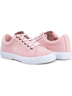 Buckhead 4213 Mayer Pudra Pembe Yazlık Keten Comfort Kadın Sneaker Spor Ayakkabı V2