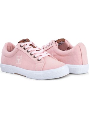 Buckhead 4213 Mayer Pudra Pembe Yazlık Keten Comfort Kadın Sneaker Spor Ayakkabı V1