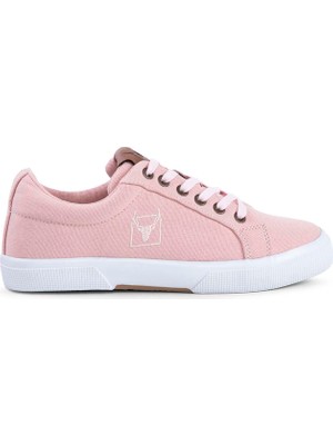 BUCKHEAD 4213 Mayer Pudra Pembe Yazlık Keten Comfort Kadın Sneaker Spor Ayakkabı