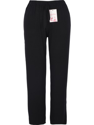 Lady Time Büyük Beden Cepli Viskon Yazlık Kadın Pijama Altı Tek Alt Y21