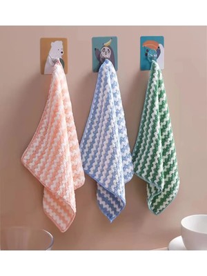 Derya Store 3'lü Puf Mikrofiber Bez 28x28 cm , Yüksek Emici Bez , Mercan Bez , Polar Bez , Mutfak Bezi