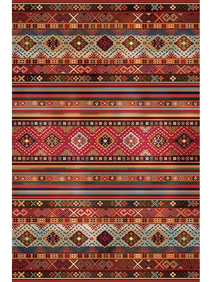 Linos Home Vintage Şönil Pamuk Dokuma Taban Kilim Yıkanabilir Oturma Odası Salon Koridor Halısı