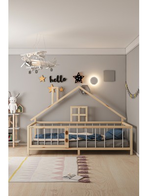 Givayo Wood's Barney Kapılı Montessori Karyola