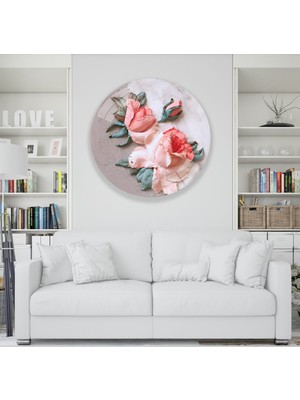 Emya Home Çiçekler Cam Tablo