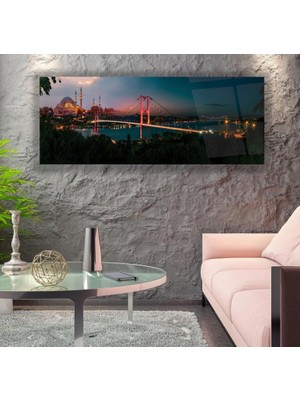 Emya Home Gece Istanbul Cam Tablo