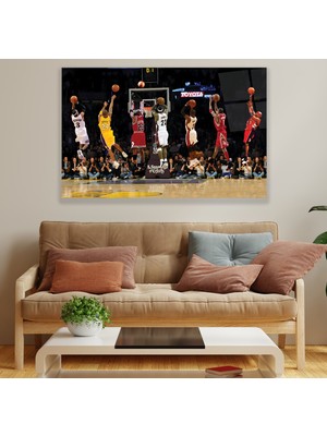 Emya Home Nba Ünlü Oyuncuları Cam Tablo