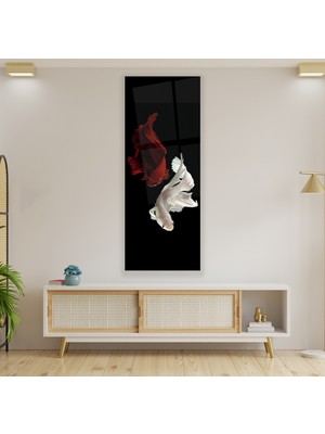Emya Home Balıklar Cam Tablo