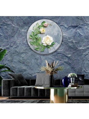 Emya Home Çiçekler Cam Tablo