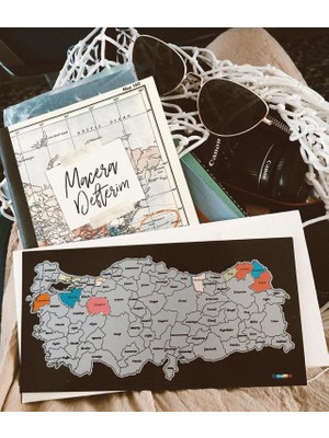 Mapofx Kazınabilir Türkiye Haritası(Küçük Boy) - Scracth Map (Magnet)