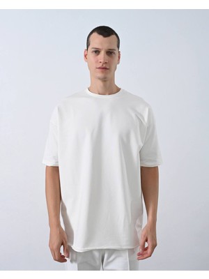Ben Özgürüm 0 Yaka 2 Iplik Oversize Erkek T-Shirt